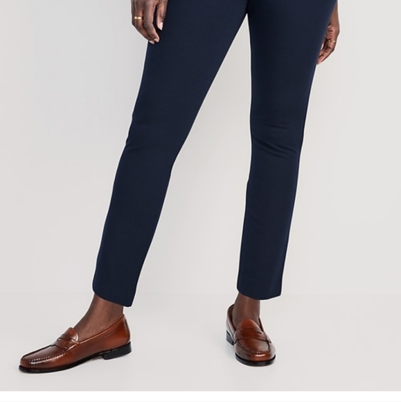 NWT OLD NAVY HIGH WAIST PIXIE SKINNY ANKLE. NAVY 8 - Picture 4 of 10